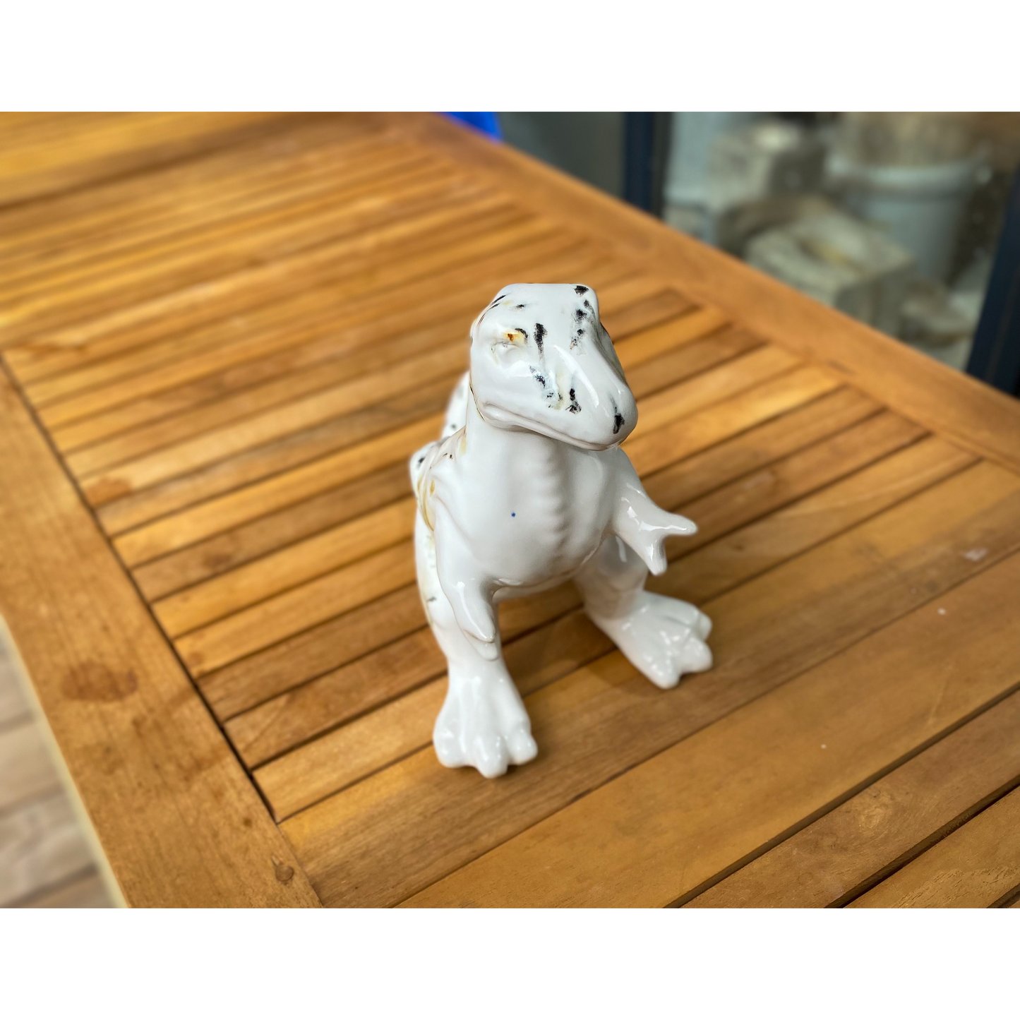 Dinosaur Pot T-Rex - Spotted black & brown