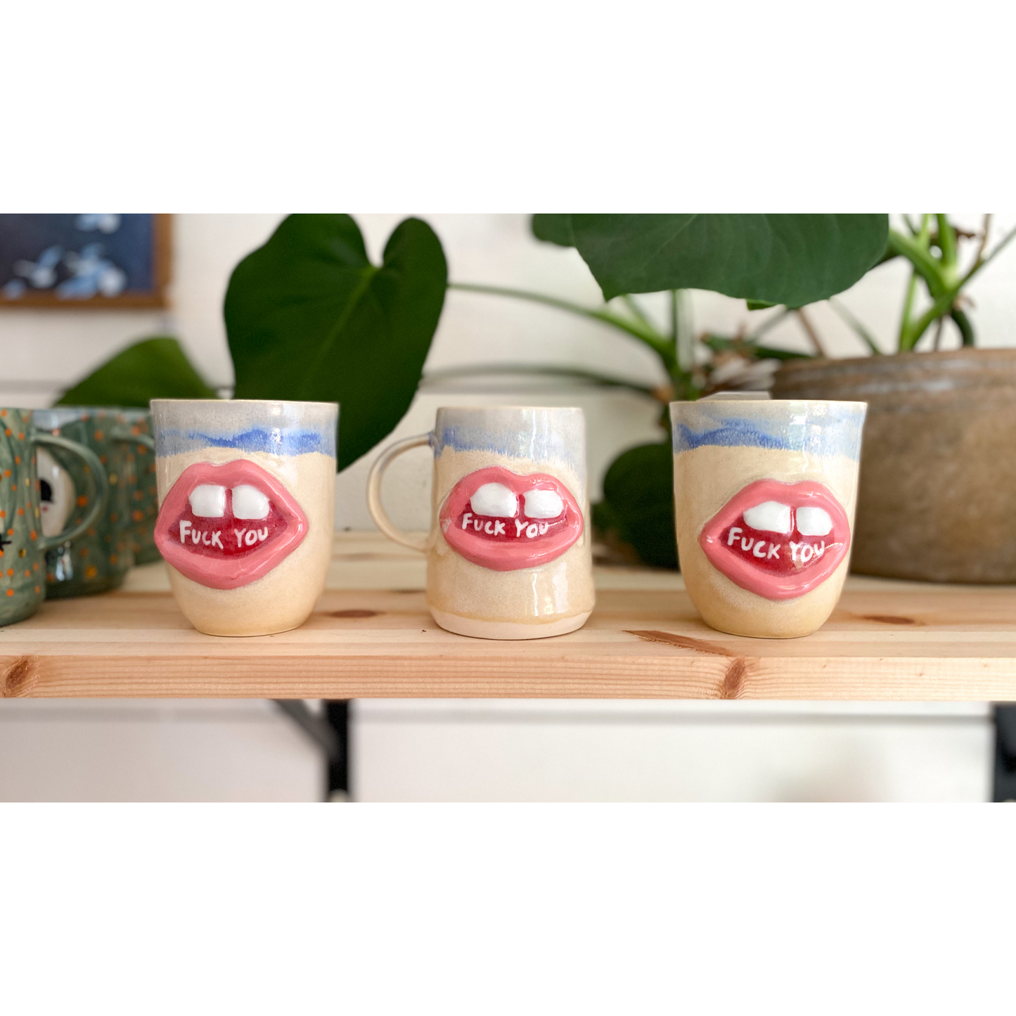 Mug - Mouth “Fuck you” - without handle
