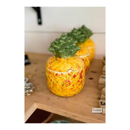 Huge Pineapple jar with lid